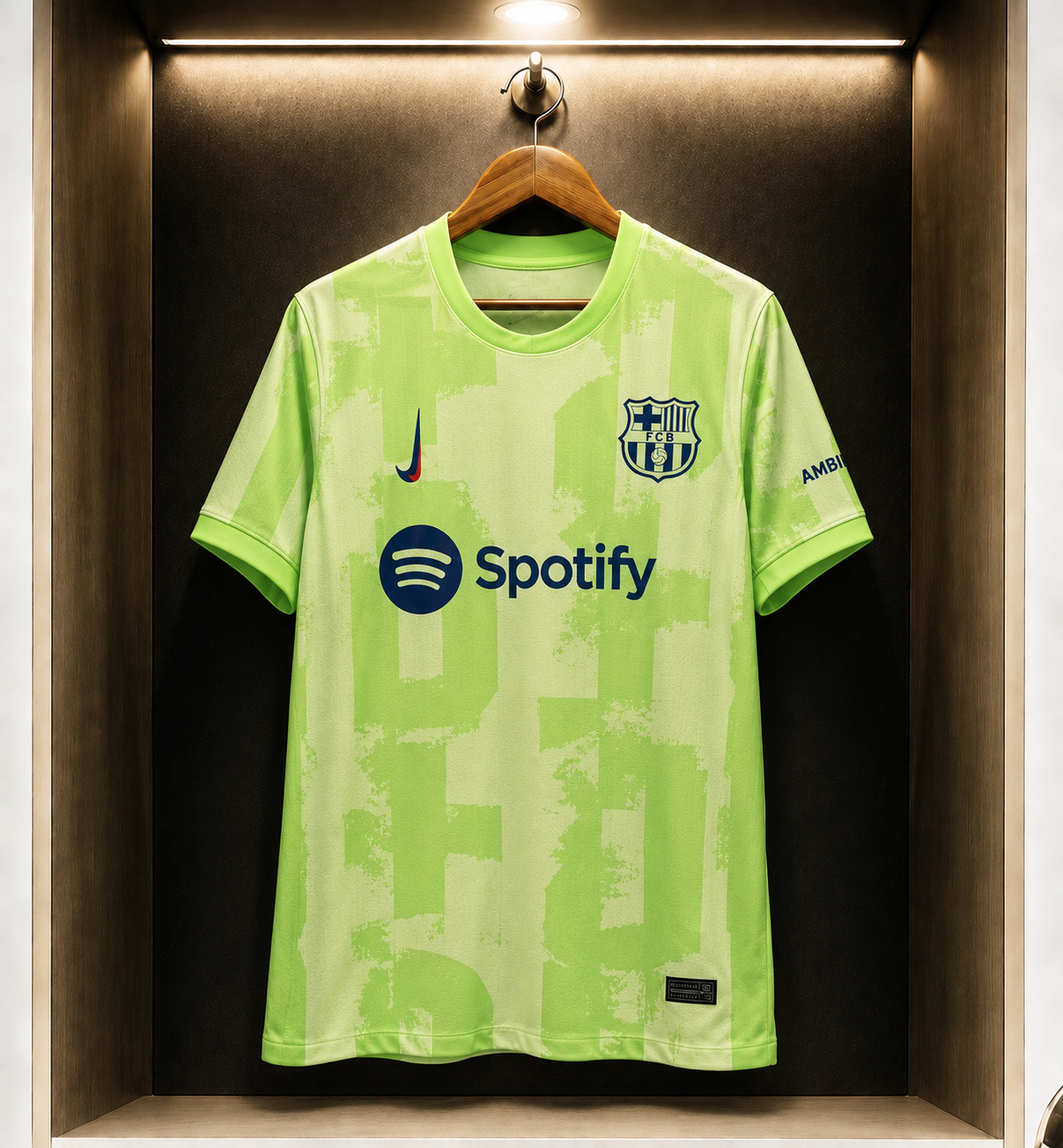 Maillot FC Barcelone Extérieur Vert Fluo – Taille M